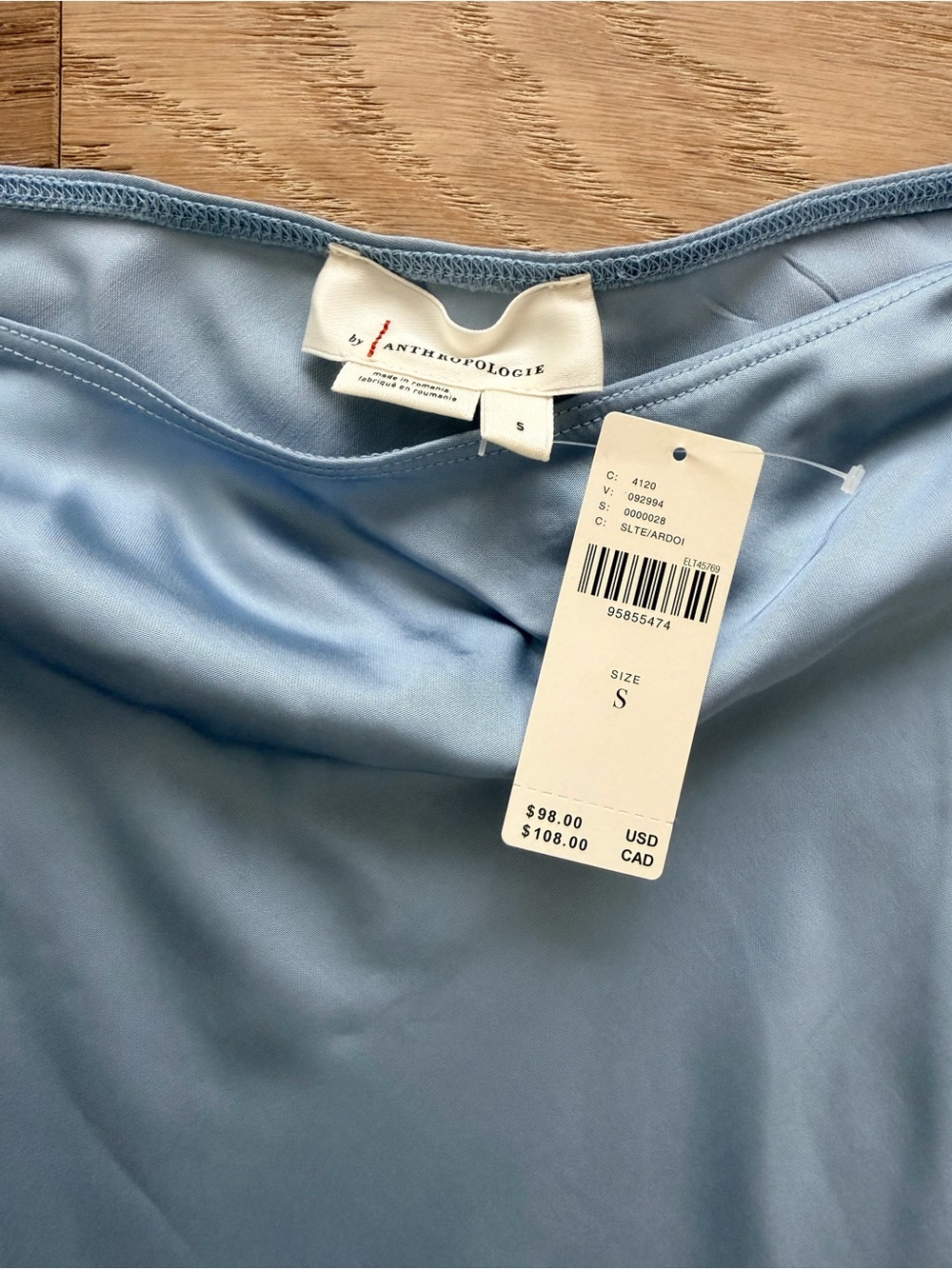 Anthropologie Silk-Blend Maxi Skirt in Pale Blue - Picture 2 of 5